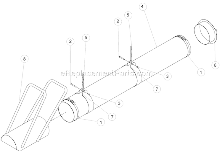 Page E Diagram and Parts List for DL10570  Bear Cat Chipper Shredder